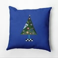 thumbnail image 1 of 16" x 16" Simply Daisy Crazy Christmas Polyester Accent Pillow, Blue (1 Count), 1 of 4