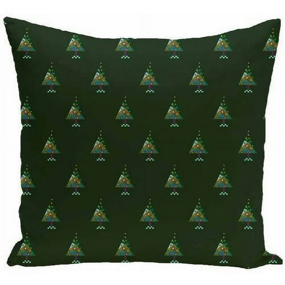 Simply Daisy Holiday Print Decorative Pillow, 16" x 16"