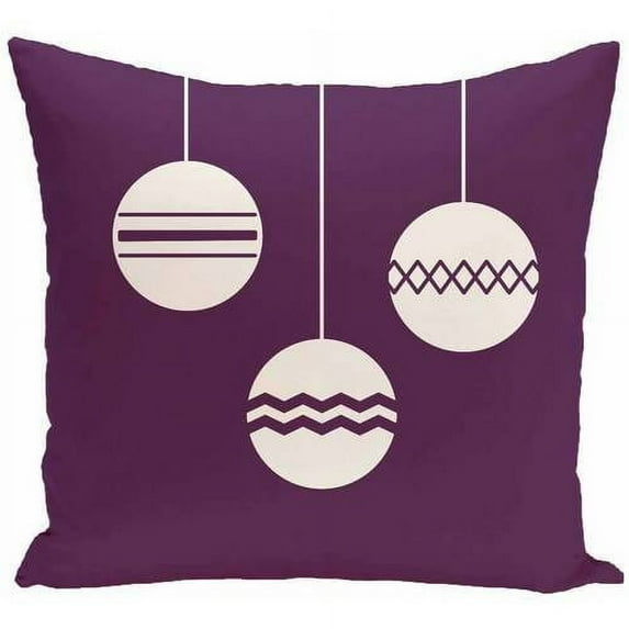 Simply Daisy Holiday Print Decorative Pillow, 16" x 16"