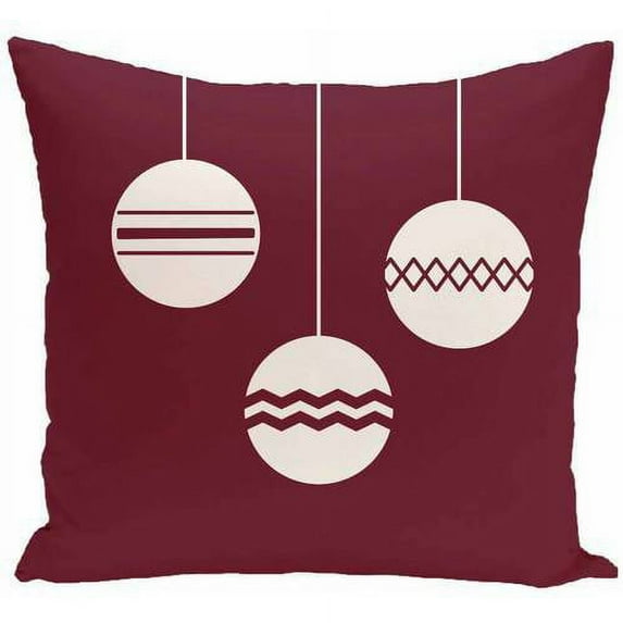 Simply Daisy Holiday Print Decorative Pillow, 16" x 16"