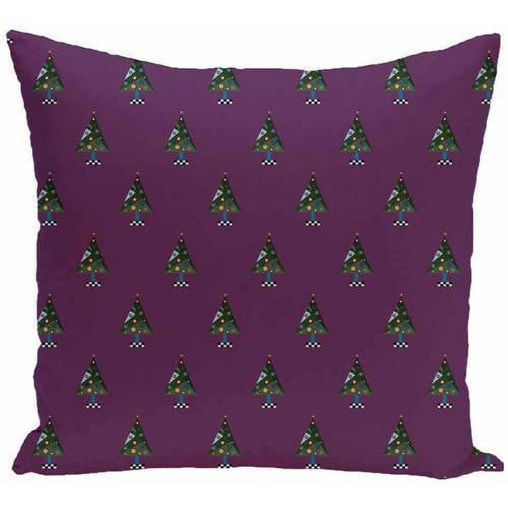 Simply Daisy Holiday Print Decorative Pillow, 16" x 16"