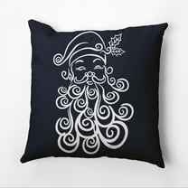16" x 16" Simply Daisy Santa Baby Polyester Accent Pillow, Navy (1 Count)