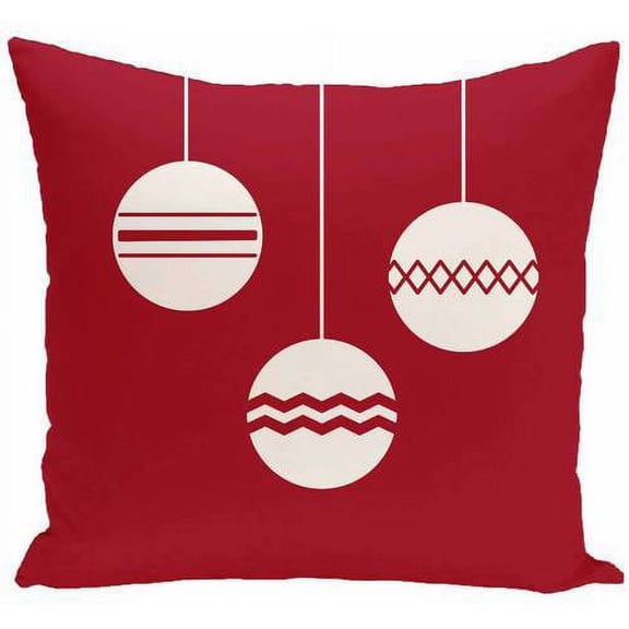 Simply Daisy Holiday Print Decorative Pillow, 16" x 16"