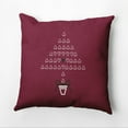 thumbnail image 1 of 16" x 16" Simply Daisy Hearty Holidays Polyester Accent Pillow, Maroon (1 Count), 1 of 4