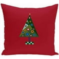 thumbnail image 1 of 16" x 16" Simply Daisy Crazy Christmas Polyester Accent Pillow, Red (1 Count), 1 of 4