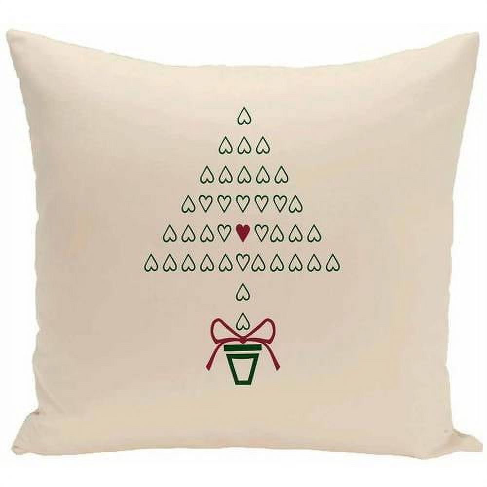 Simply Daisy Holiday Print Decorative Pillow, 16" x 16"