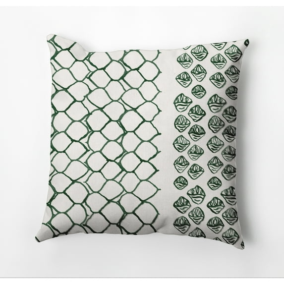 Simply Daisy Honeycomb Split Outdoor Pillow, Green, 16 in x 16 in