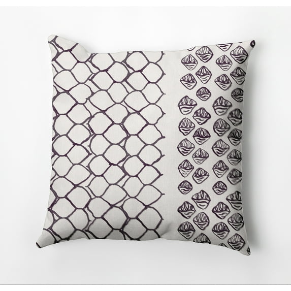 Simply Daisy Honeycomb Split Outdoor Pillow, Purple, 18 in x 18 in