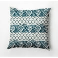 thumbnail image 1 of Simply Daisy Honeycomb Stripes Outdoor Pillow, Blue/White, 20 in x 20 in, 1 of 1