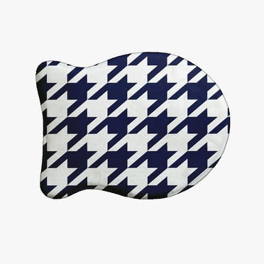 Simply Daisy Houndstooth Fish Shape Pet Feeding Mat for Cats