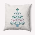thumbnail image 1 of Simply Daisy Ice Colored Beach Tree Christmas Soft Spun Polyester Indoor/Outdoor Throw Pillow, 20" x 20", 1 of 4