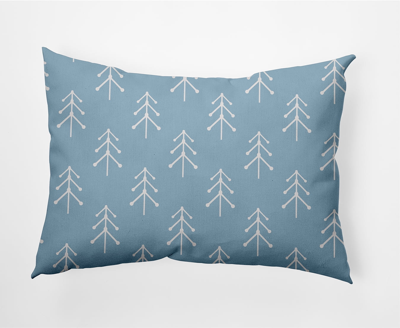 Simply Daisy Ice Colored Patterned Trees Winter Soft Spun Polyester Decorative Throw Pillow, 14" x 20"