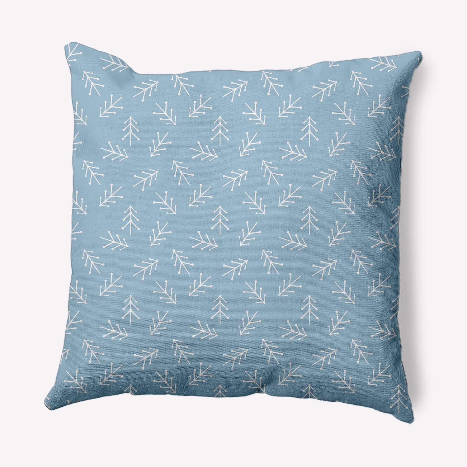 Simply Daisy Ice Colored Scattered Trees Winter Soft Spun Polyester Indoor/Outdoor Throw Pillow, 20" x 20"