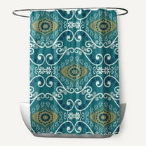 Simply Daisy Illuminate Polyester Shower Curtain, Teal