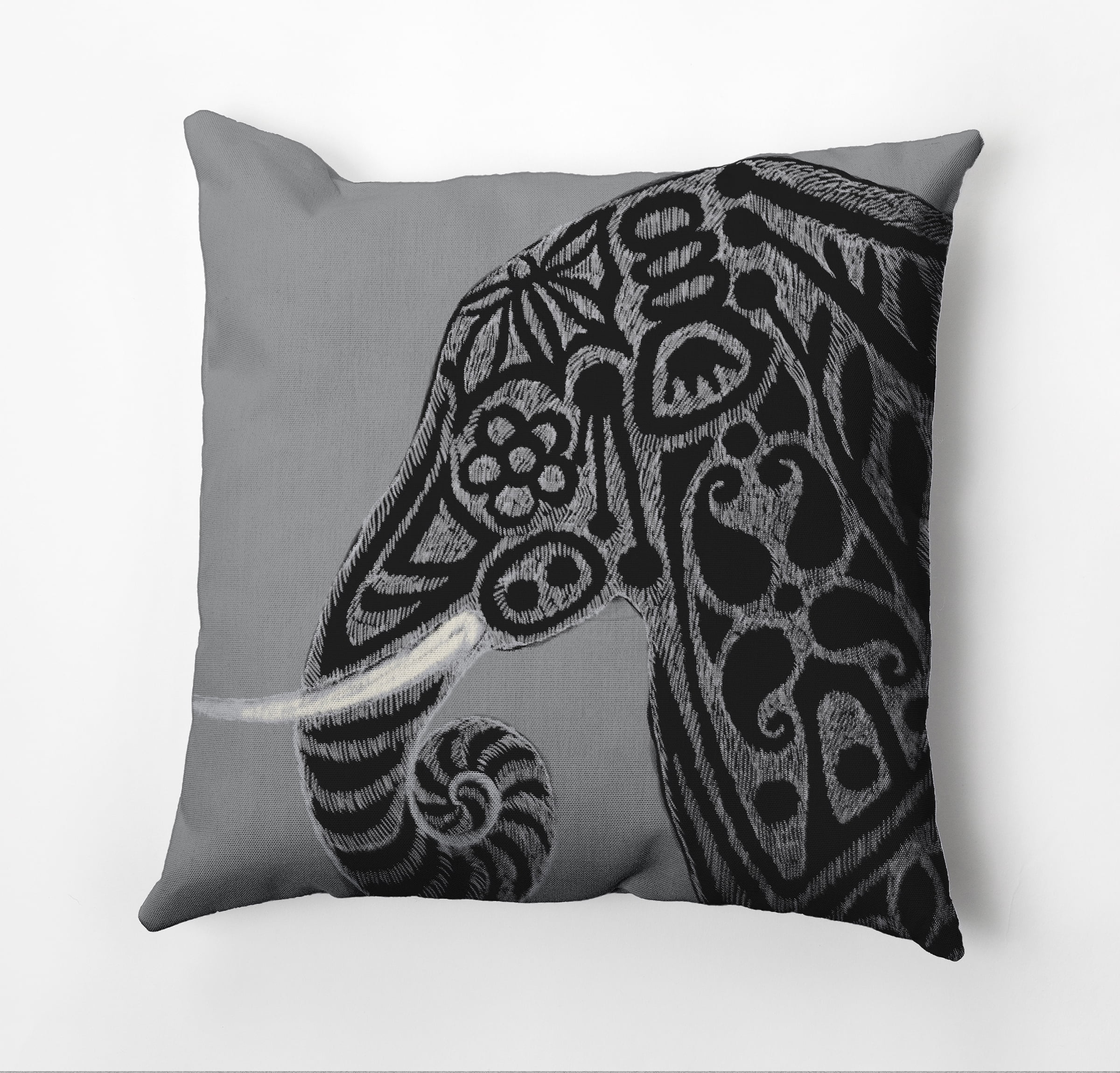 Simply Daisy Inky Elephant Decorative Throw Pillow