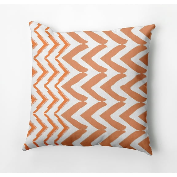 Simply Daisy Jagged Graffiti Decorative Throw Pillow, Orange/White, 16 in x 16 in