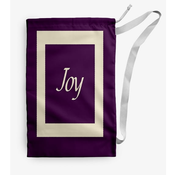 Simply Daisy Joy 18 x 29 in Purple Laundry Bag