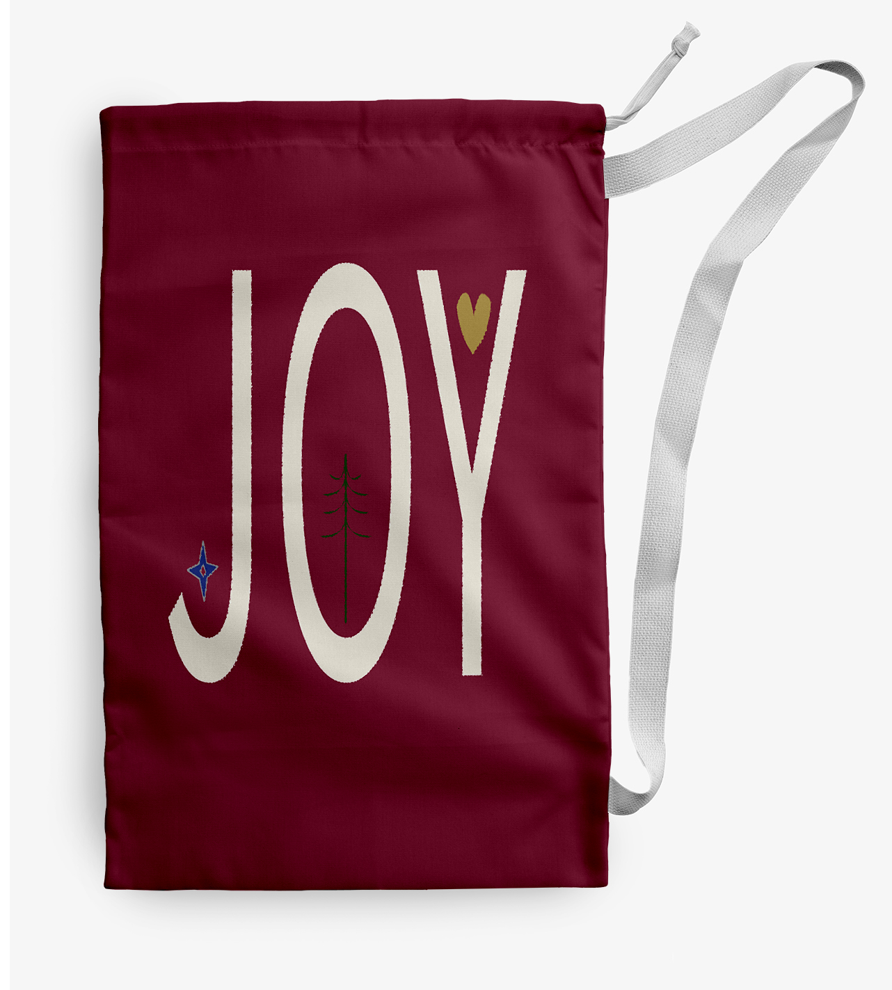 Simply Daisy Joy Filled Season 28 x 36 inch Red Laundry Bag
