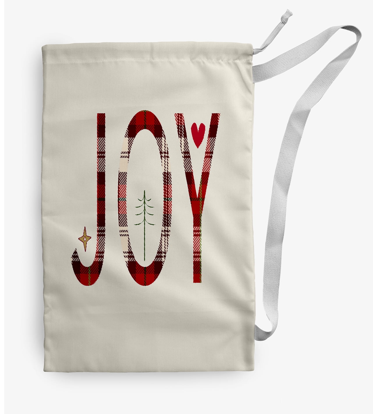 Simply Daisy Joy Filled Season Off-White Novelty Christmas Laundry Gift Bag