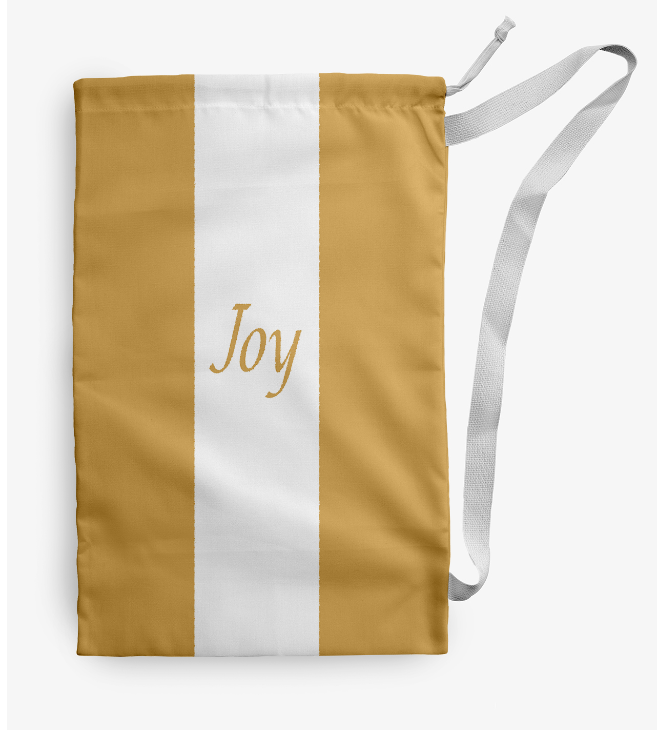 Simply Daisy Joy on a Stripe 28 x 36 in Yellow Laundry Bag