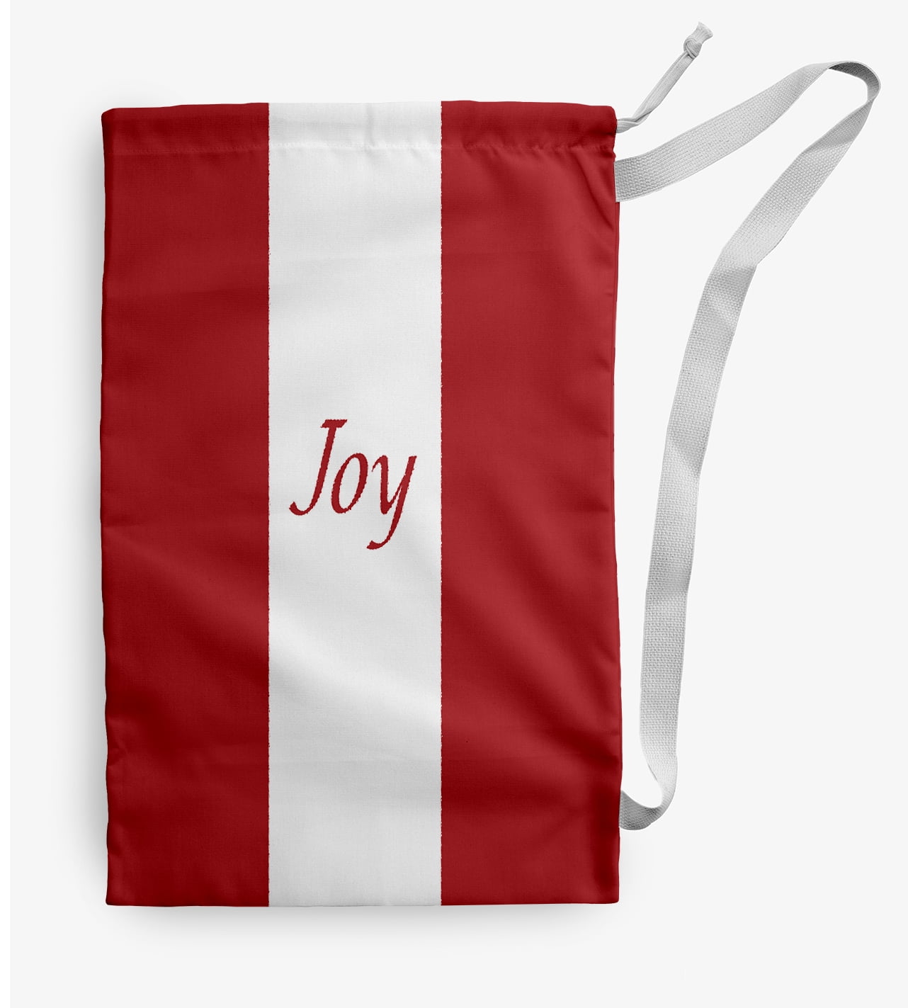 Simply Daisy Joy on a Stripe 28 x 36 inch Orange Laundry Bag