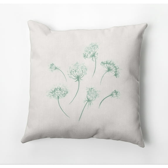 Simply Daisy Just Dandy Outdoor Pillow, Green, 18 in x 18 in