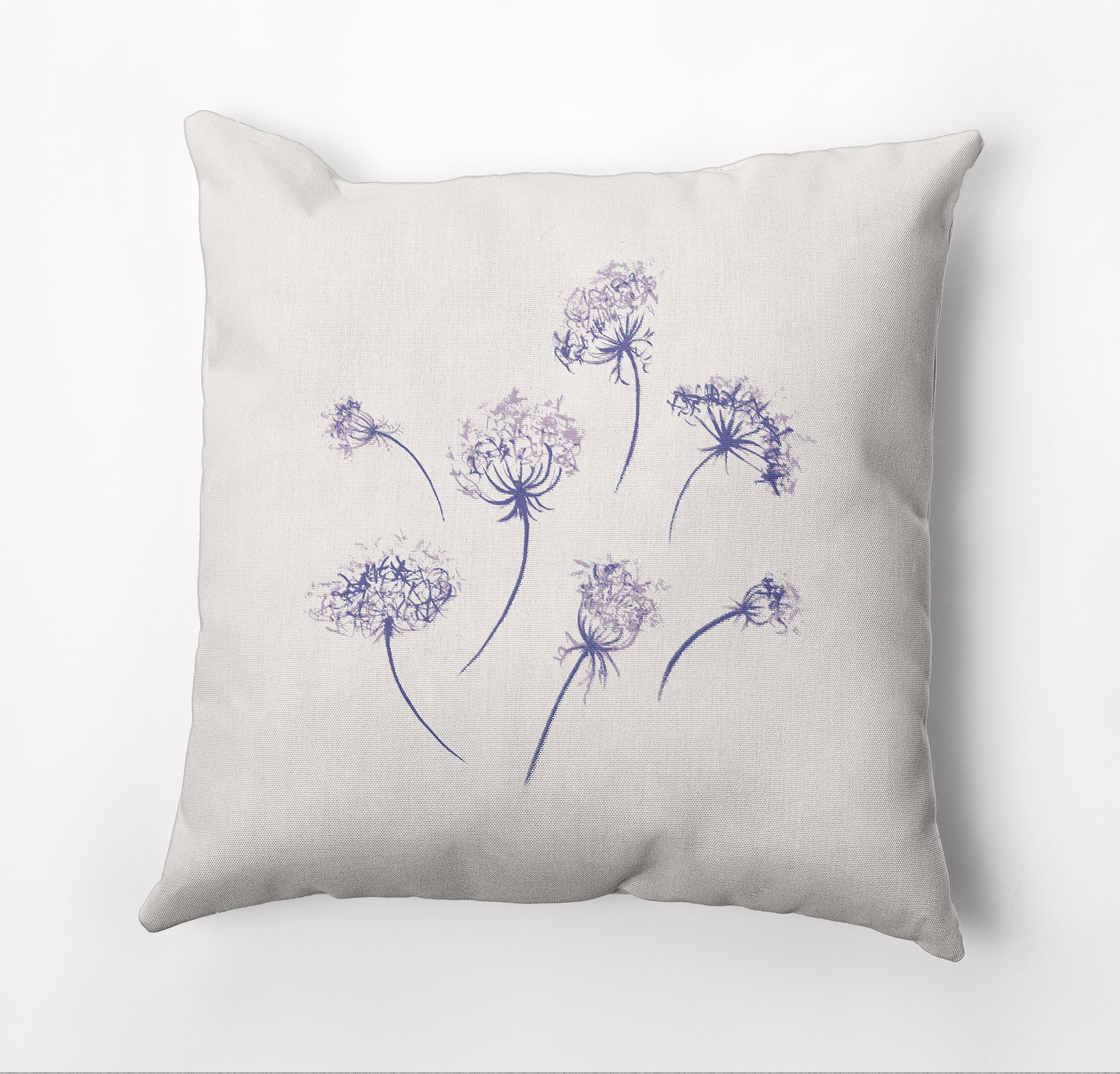 Simply Daisy Just Dandy Outdoor Pillow, Purple/White, 14 in x 20 in