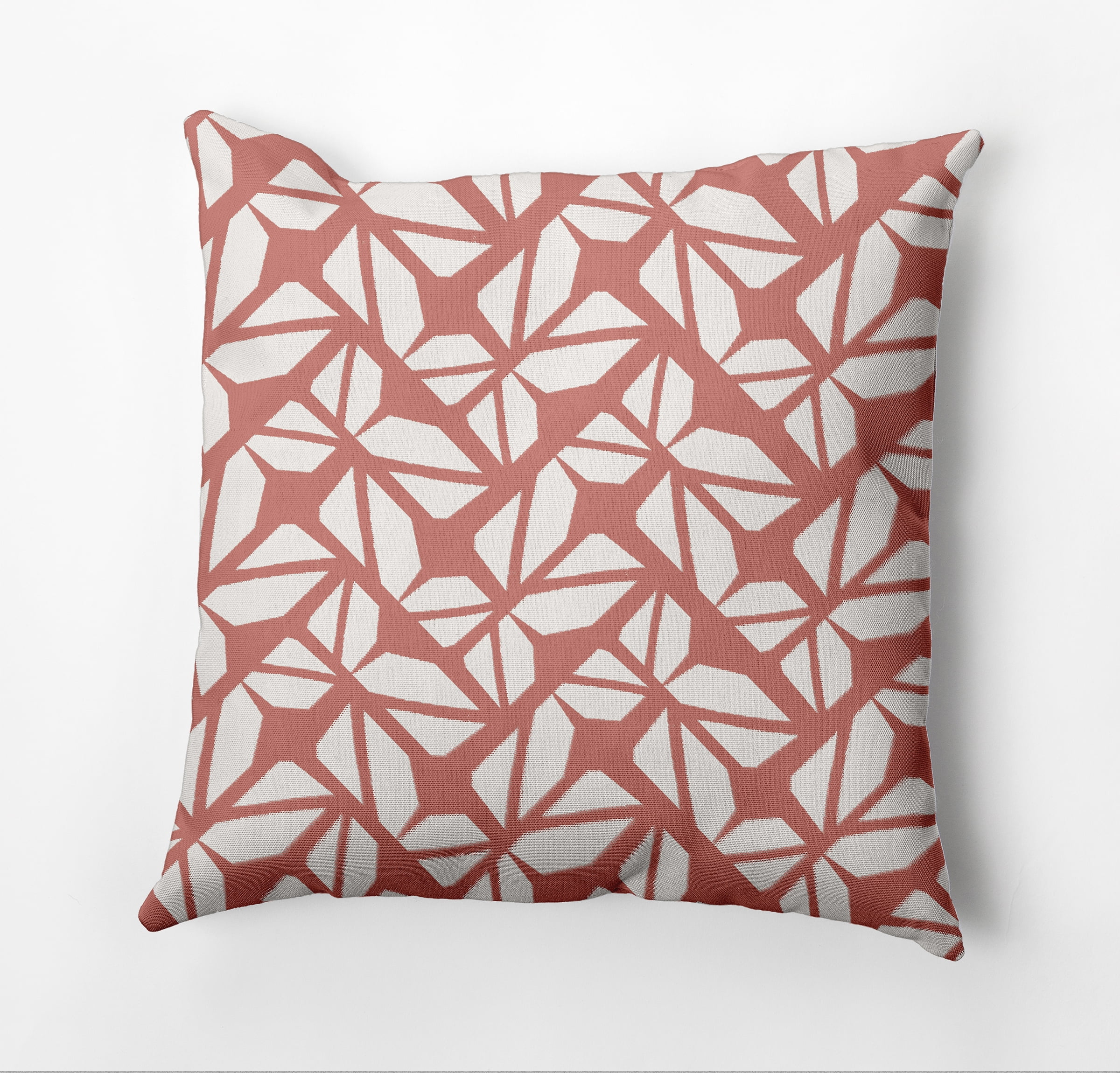 Simply Daisy Kaleidoscope Graffiti Decorative Throw Pillow, Brown/White, 18 in x 18 in