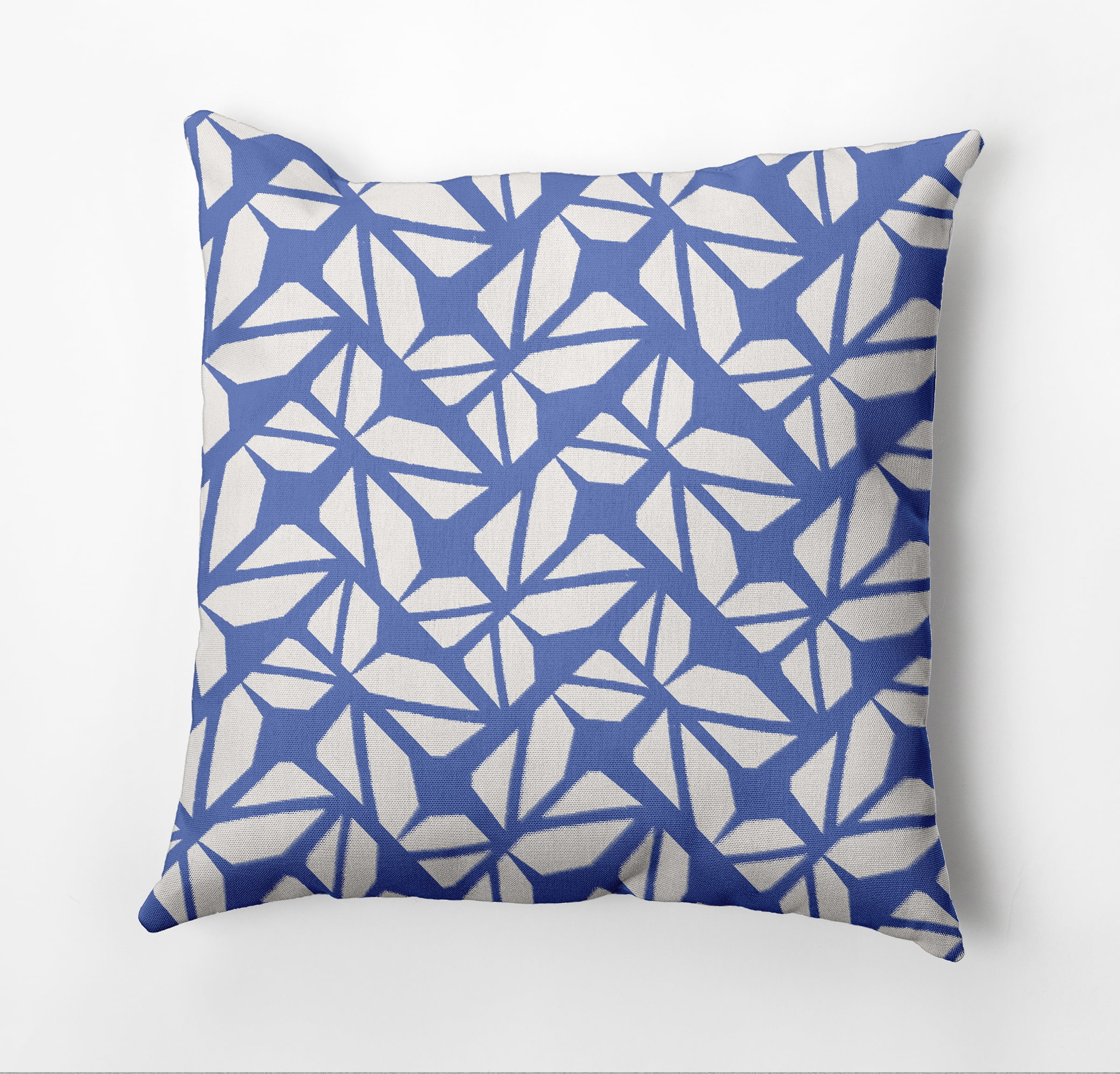 Simply Daisy Kaleidoscope Graffiti Outdoor Pillow, Blue, 16 in x 16 in