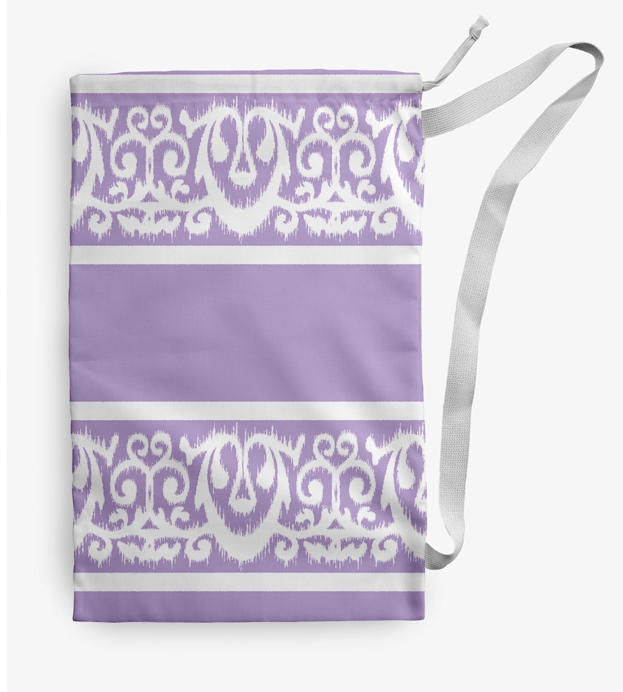 Simply Daisy Lacy Stripe 28 x 36 in Purple Laundry Bag