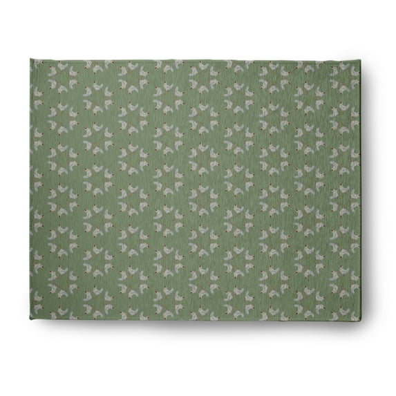 Simply Daisy Laurel Tree Green Chickens-go-round Easter Area Rug, 8' x 10'