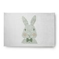 thumbnail image 1 of Simply Daisy Laurel Tree Green Monochrome Bunny Easter Area Rug, 4' x 6', 1 of 2