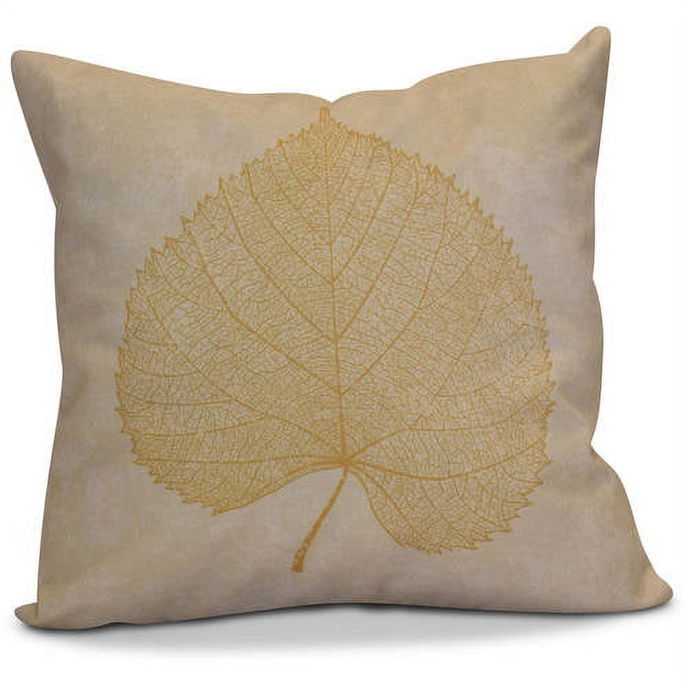 Simply Daisy Leaf Study Floral Print Outdoor Pillow