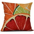 thumbnail image 1 of Simply Daisy, Lemonade, Geometric Print Outdoor Pillow, 1 of 2
