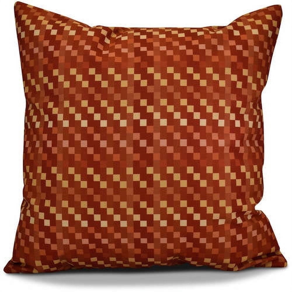 Simply Daisy Mad for Plaid Geometric Print Outdoor Pillow