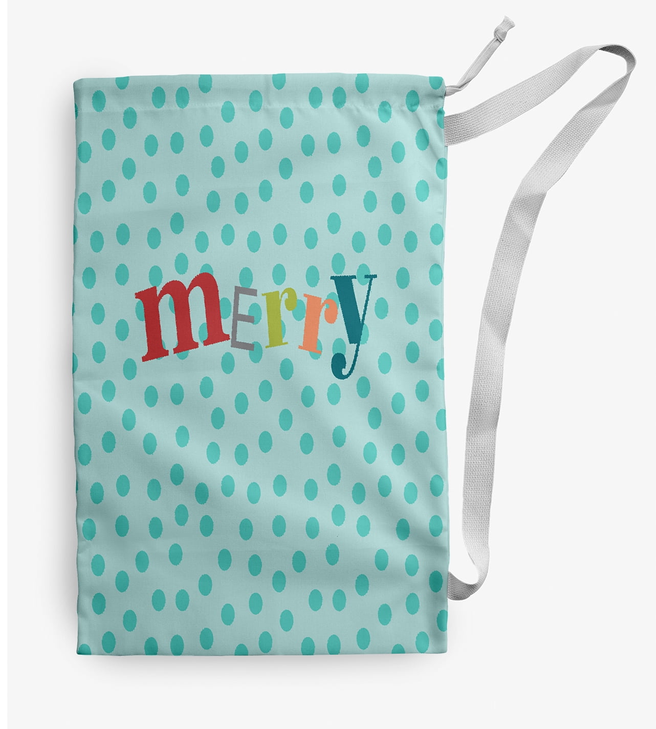 Simply Daisy Merry Dot 18 x 29 in Blue Laundry Bag