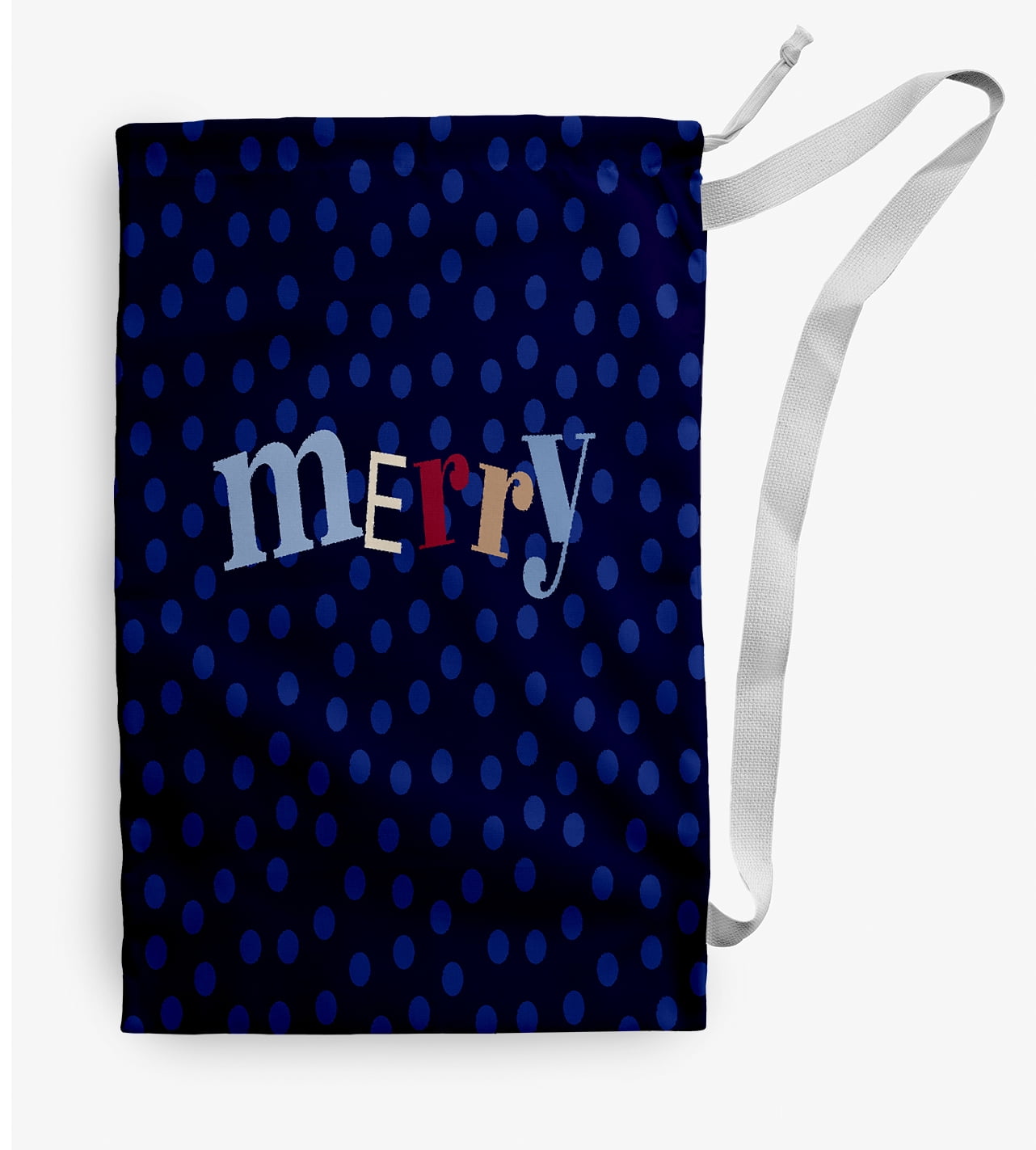 Simply Daisy Merry Dot 28 x 36 inch Navy Laundry Bag