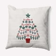 thumbnail image 1 of Simply Daisy Merry Red Colored Beach Tree Christmas Soft Spun Polyester Decorative Throw Pillow, 20" x 20", 1 of 4