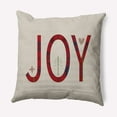 thumbnail image 1 of Simply Daisy Merry Red Colored Joy Filled Season Christmas Soft Spun Polyester Indoor/Outdoor Throw Pillow, 18" x 18", 1 of 4