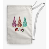 Simply Daisy Merry Trees 18 x 29 in Multi Laundry Bag