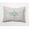 thumbnail image 1 of Simply Daisy Mint Colored Peace on Earth Christmas Soft Spun Polyester Decorative Throw Pillow, 14" x 20", 1 of 3