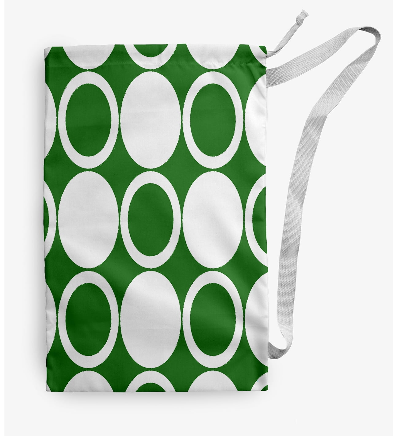 Simply Daisy Mod Circles 28 x 36 in Green Laundry Bag