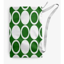 Simply Daisy Mod Circles 28 x 36 in Green Laundry Bag