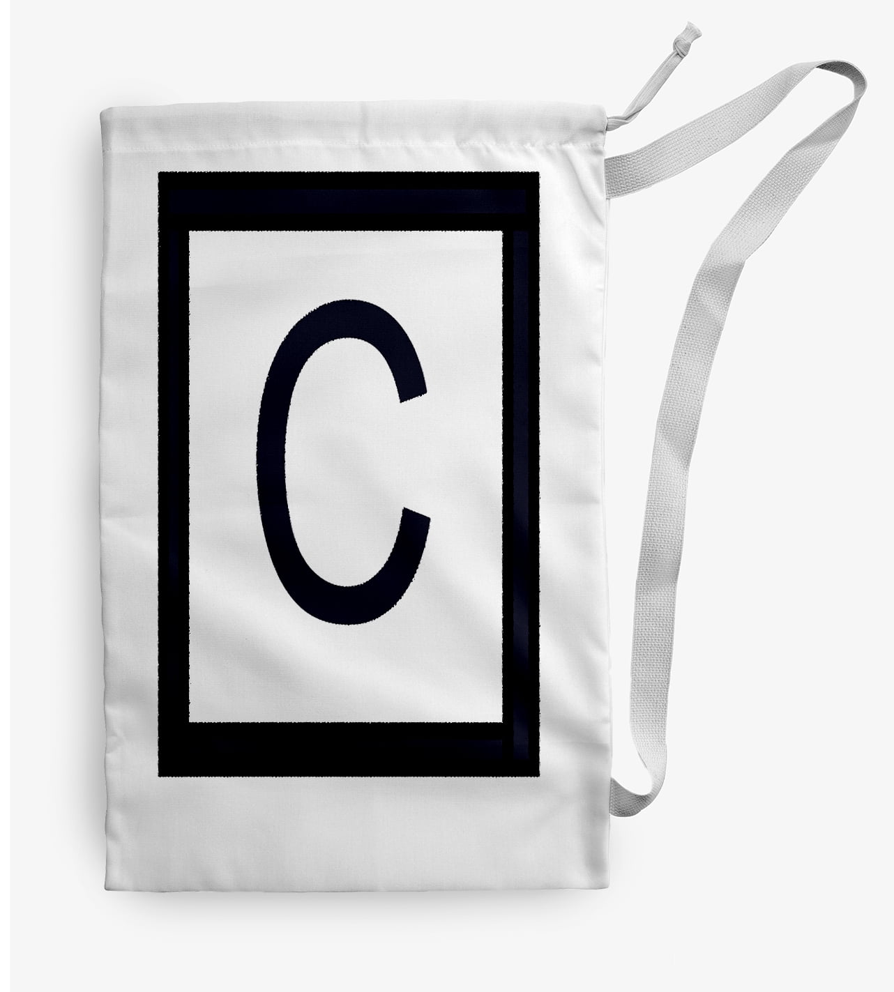 Simply Daisy Modern Monogram 18 x 29 in C Laundry Bag