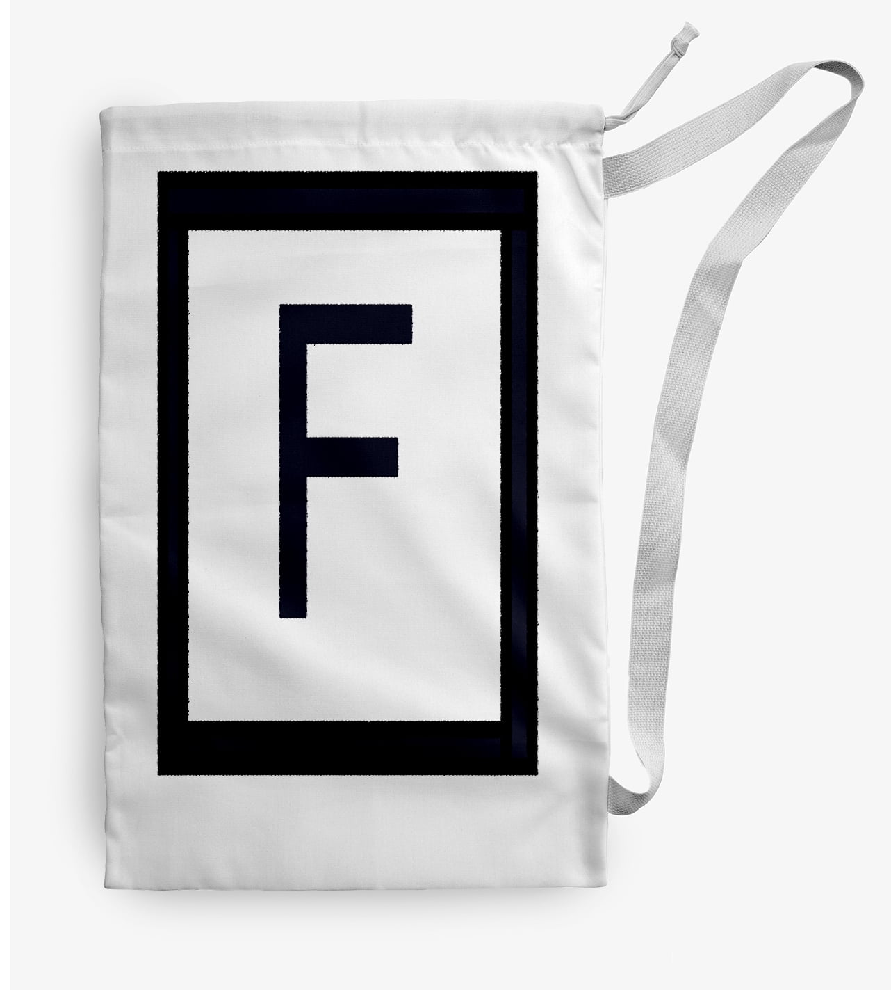 Simply Daisy Modern Monogram 18 x 29 in F Laundry Bag