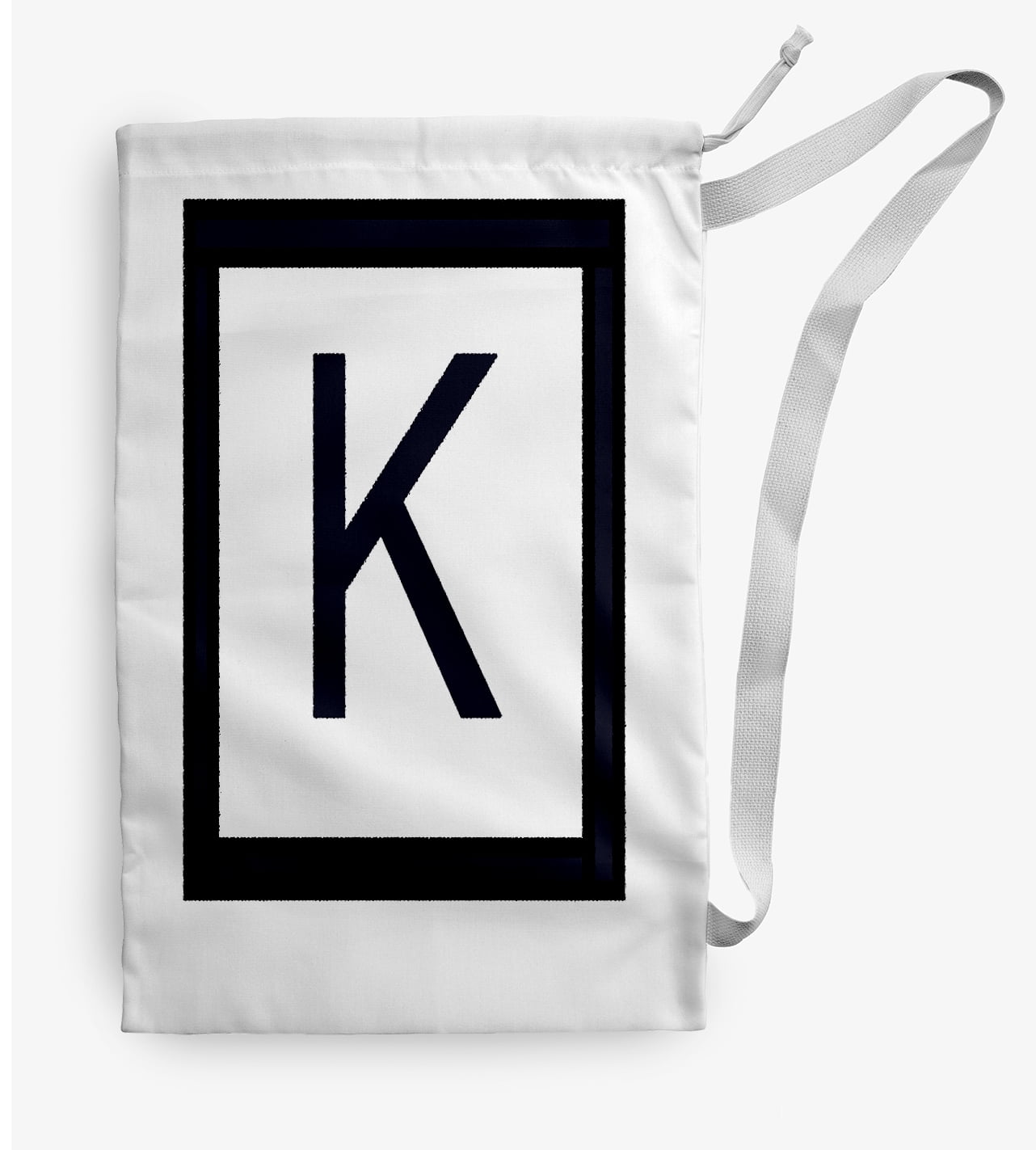 Simply Daisy Modern Monogram 18 x 29 in K Laundry Bag