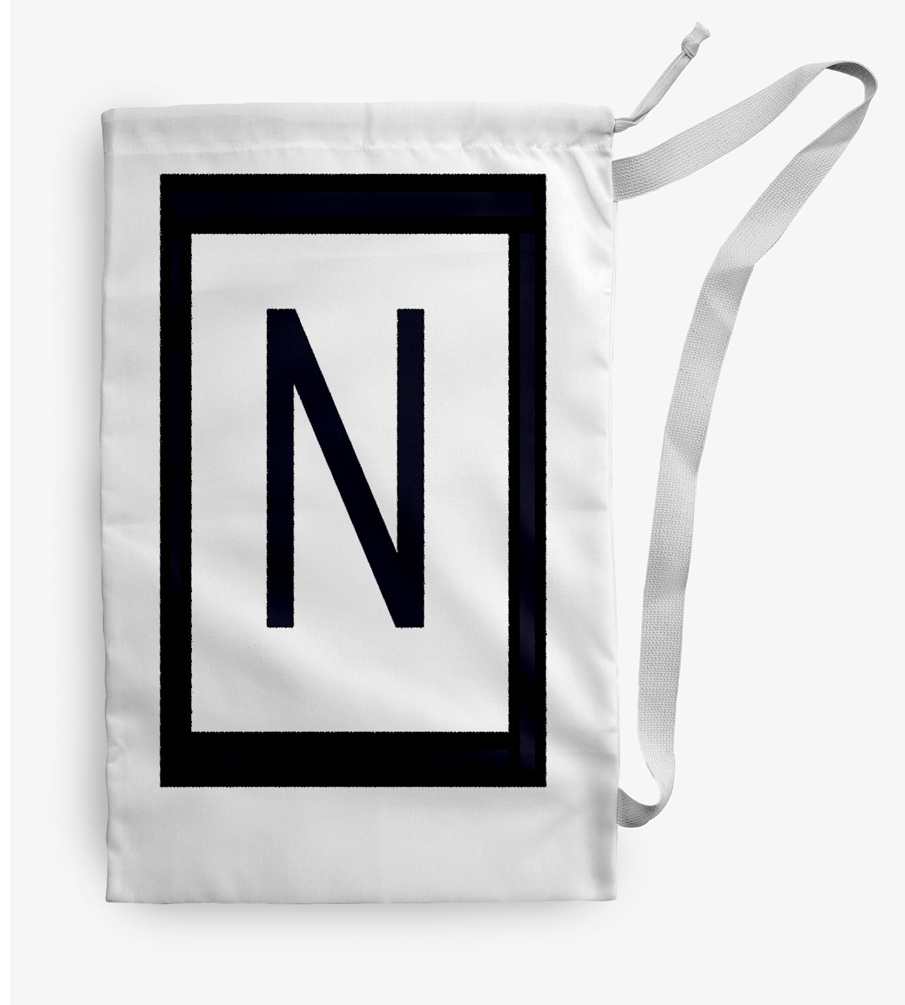 Simply Daisy Modern Monogram 18 x 29 inch N Laundry Bag