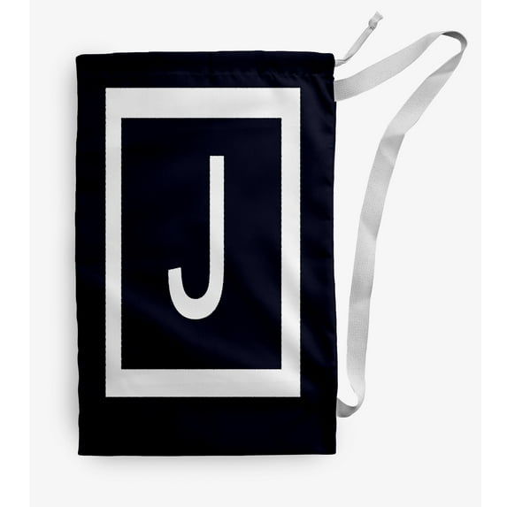 Simply Daisy Modern Monogram 28 x 36 inch J Laundry Bag