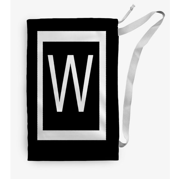 Simply Daisy Modern Monogram 28 x 36 inch W Laundry Bag