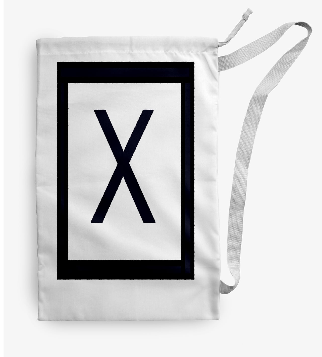 Simply Daisy Modern Monogram 28 x 36 inch X Laundry Bag